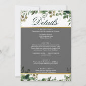 Élégante Faire-part de mariage de verdure (Dos)