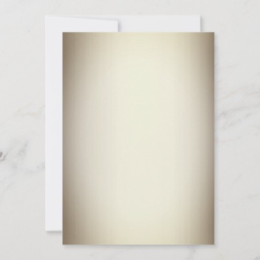 Elégante Faire-part de mariage Décorative Beige Or (Dos)