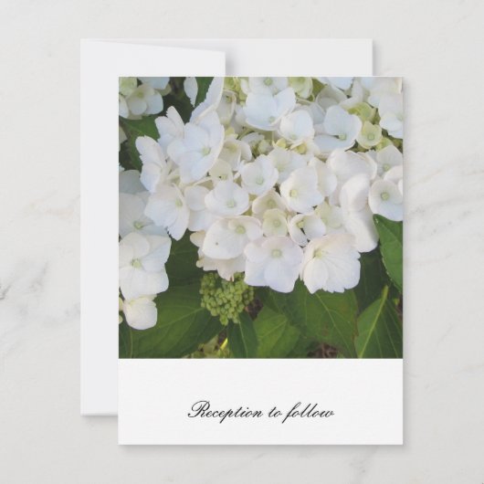 Elégante Faire-part de mariage d'Hydrangée Blanche (Dos)