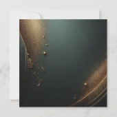 Elégante faire-part de mariage dorée turquoise (Dos)