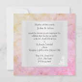 Elégante Faire-part de mariage en marbre rose pêch (Dos)