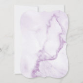 Élégante Faire-part de mariage en marbre violet (Dos)