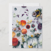 Elégante Faire-part de mariage florale noire et bl (Dos)