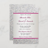 Élégante Faire-part de mariage Parties scintillant (Devant / Derrière)