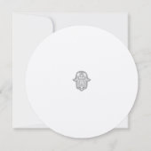 Elégante faire-part de mariage ronde Hamsa (Dos)