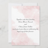 Élégante Faire-part de mariage rose | Romantique (Dos)