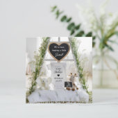 Élégante faire-part florale brillante (Debout devant)