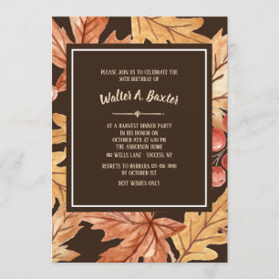 Elegante Fall Leaves uitnodiging