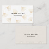 Elegante Falling Gold Ginkgo verlaat Visitekaartje (Voorkant / Achterkant)