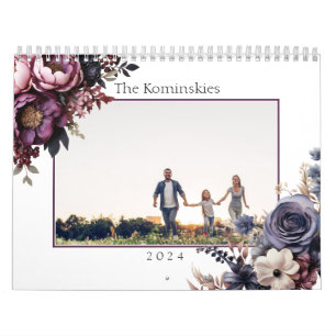 Elegante familie Floral Botanische Kalender