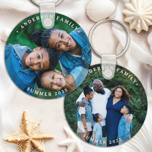 Elegante familie Gepersonaliseerde Moderne Eenvoud Sleutelhanger