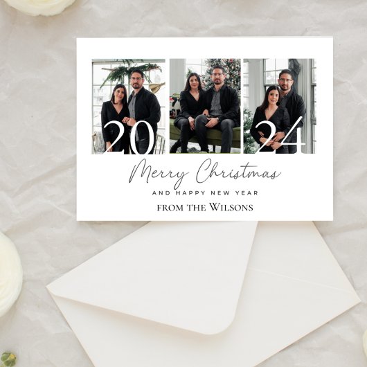 Elegante familie kerst collage Kaart