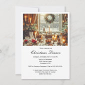 Elegante familie kerstdiner uitnodiging (Voorkant)