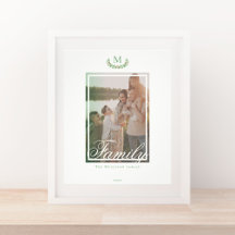 Elegante familie monogram foto muur kunst