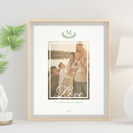 Elegante familie monogram foto muur kunst foto afdruk
