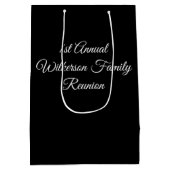 Elegante familie reünie zwart medium cadeauzakje (Achterkant)