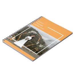 Elegante familiefoto & Happy Thanksgiving Day Gift Notitieboek