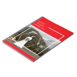 Elegante familiefoto & Happy Thanksgiving Day Gift Notitieboek