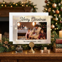Elegante familiefoto Kerstmis met sneeuwvlok