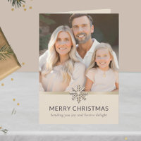 Elegante familiefoto Merry Christmas Kaart