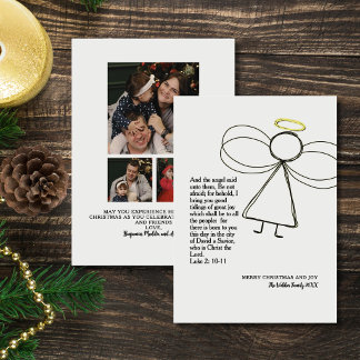 Elegante familiekersfoto Christelijk religieus Feestdagenkaart
