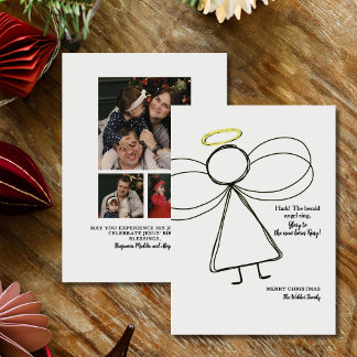 Elegante familiekersfoto Christelijk religieus Feestdagenkaart