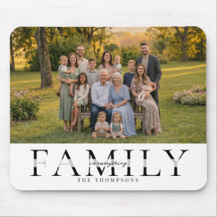 Elegante familienaam aandenken foto cadeau muismat