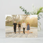 Elegante familienaam bloemige Kerstvakantie Kaart (Staand voorkant)