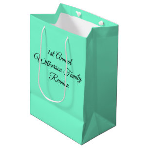 Elegante familiereünie blauw-groen medium cadeauzakje