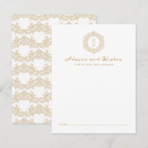 Elegante familiewapen gouden trouw monogram
