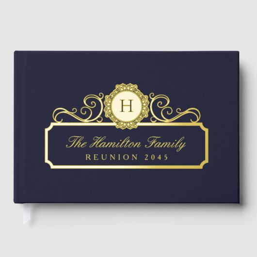 Elégante Famille Retrouvailles Or Monogramme Marin (Recto)