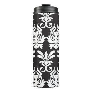 Elegante Fan Motieven in Gouden Art Deco. Thermosbeker