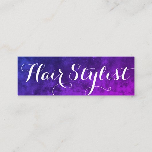 Elegante Fantasie Lettertype Mini Visitekaartje (Voorkant)