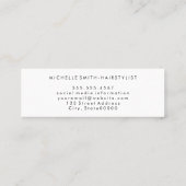 Elegante Fantasie Lettertype Mini Visitekaartje (Achterkant)