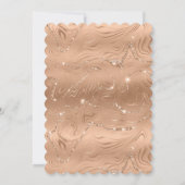 Elegante Faux Copper Folie Bruiloft Uitnodiging (Achterkant)