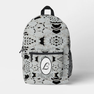 Elegante faux-gehaakte monogram bedrukte rugzak
