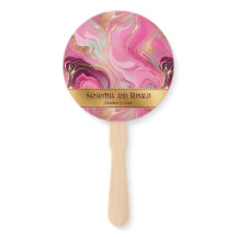 Elegante Faux Gold en Pink Marbled Wedding