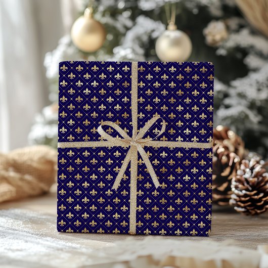 Elegante Faux Gold Foil Patroon Kerstmis Cadeaupapier