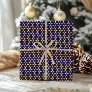 Elegante Faux Gold Foil Patroon Kerstmis Cadeaupapier