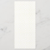 Elegante Faux Gold Palm Bruiloft Menu (Achterkant)