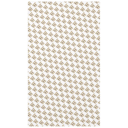 Elegante Faux Gold Typografie Gelukkig Nieuwjaar Tafelkleed (Voorkant)