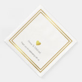 Elegante faux goud liefde bruiloft viering servetten (Hoek)