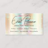 Elegante Faux Metallic Gold Bokeh Event Planner Visitekaartje (Voorkant)