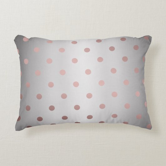 Elegante Faux roos gouden polka stippen Decoratief Kussen (Voorkant)