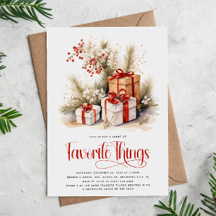 Elegante 'Favoriete Dingen' Cadeaubon Christmas Kaart