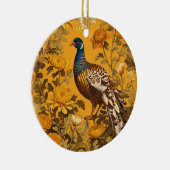 Elegante fazant William Morris geïnspireerd Keramisch Ornament (Rechts)