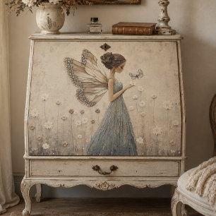 Elegante Fee & Vlinder Mozaïek Fantasie Decoupage Tissuepapier