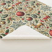 Elegante feestelijke kerst sherpa deken (3/4)