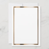 Elegante feestelijke kerstgouden uitnodiging (Achterkant)