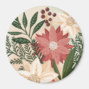 Elegante feestelijke kerstvakantie Poinsettia Magneet